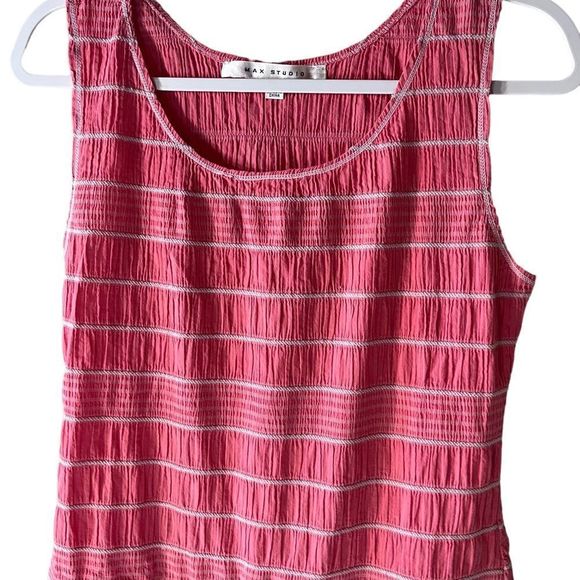 Max Studio Sleeveless Dress Sz Medium Smocked and Stretchy - Picture 2 of 7